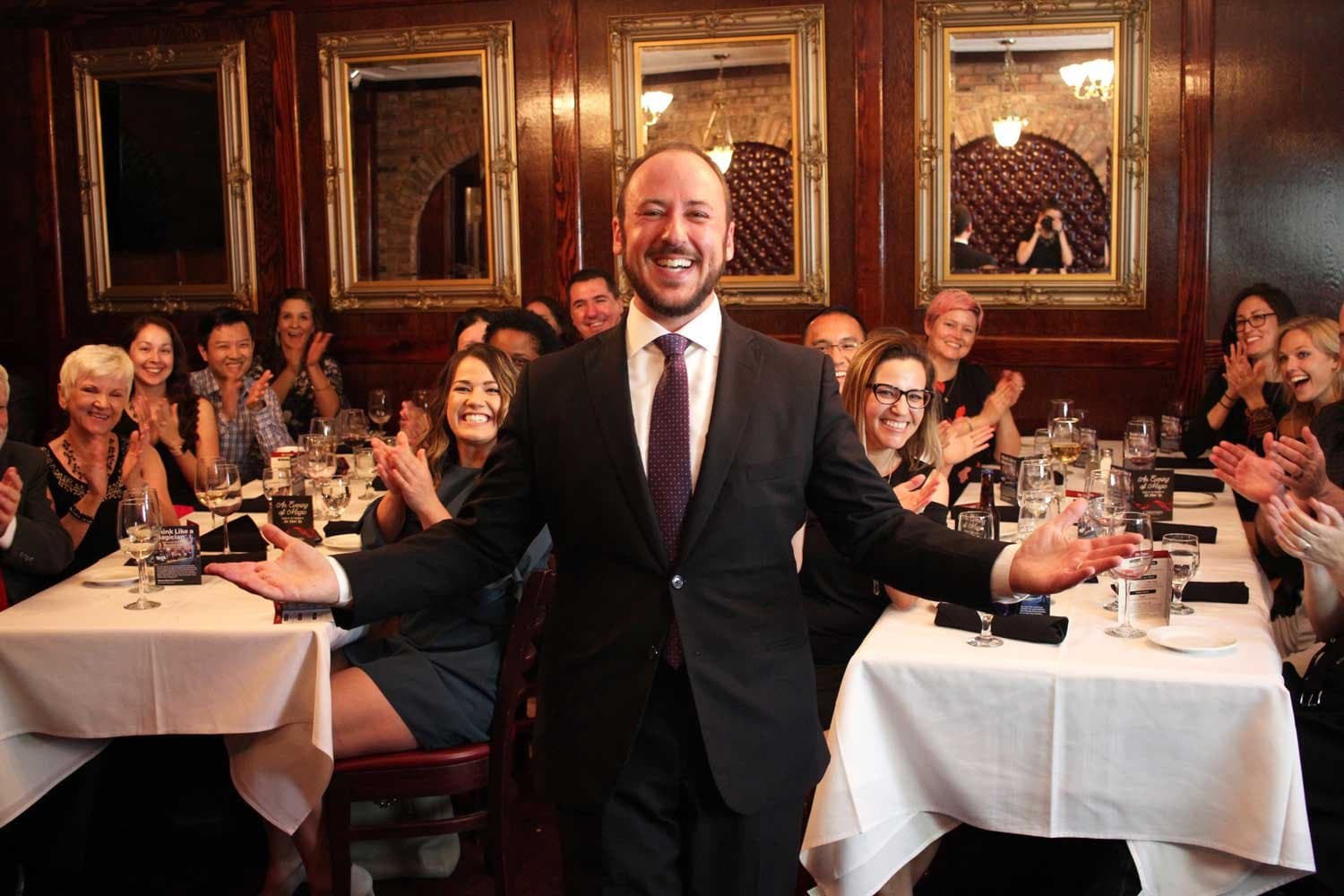 Kostya Kimlat performing at Christner’s dinner show