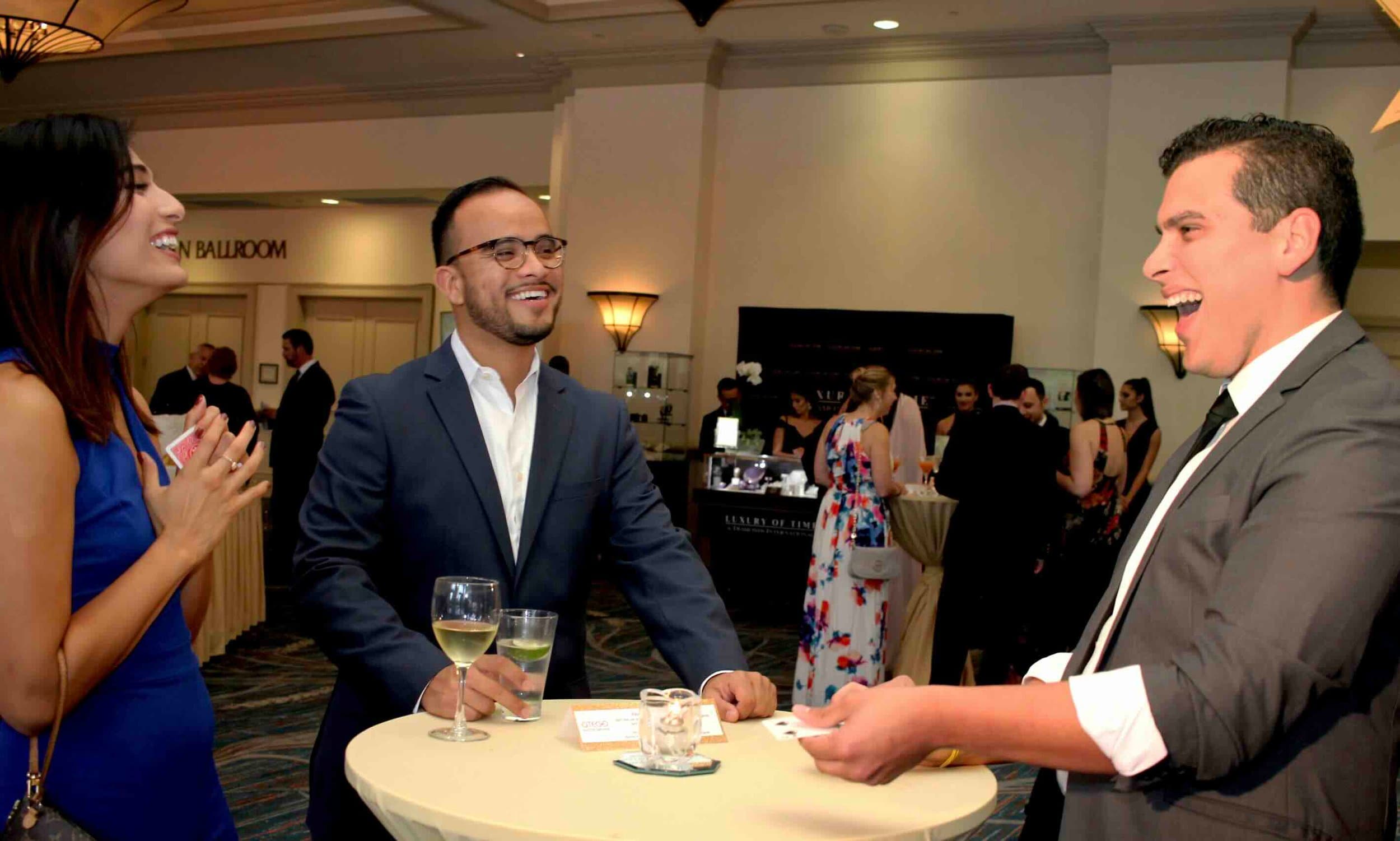 Magician performing at a Orlando event