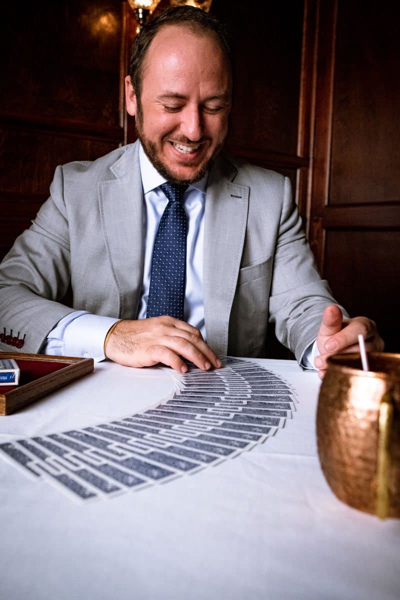 Professional magician performing at a Orlando event